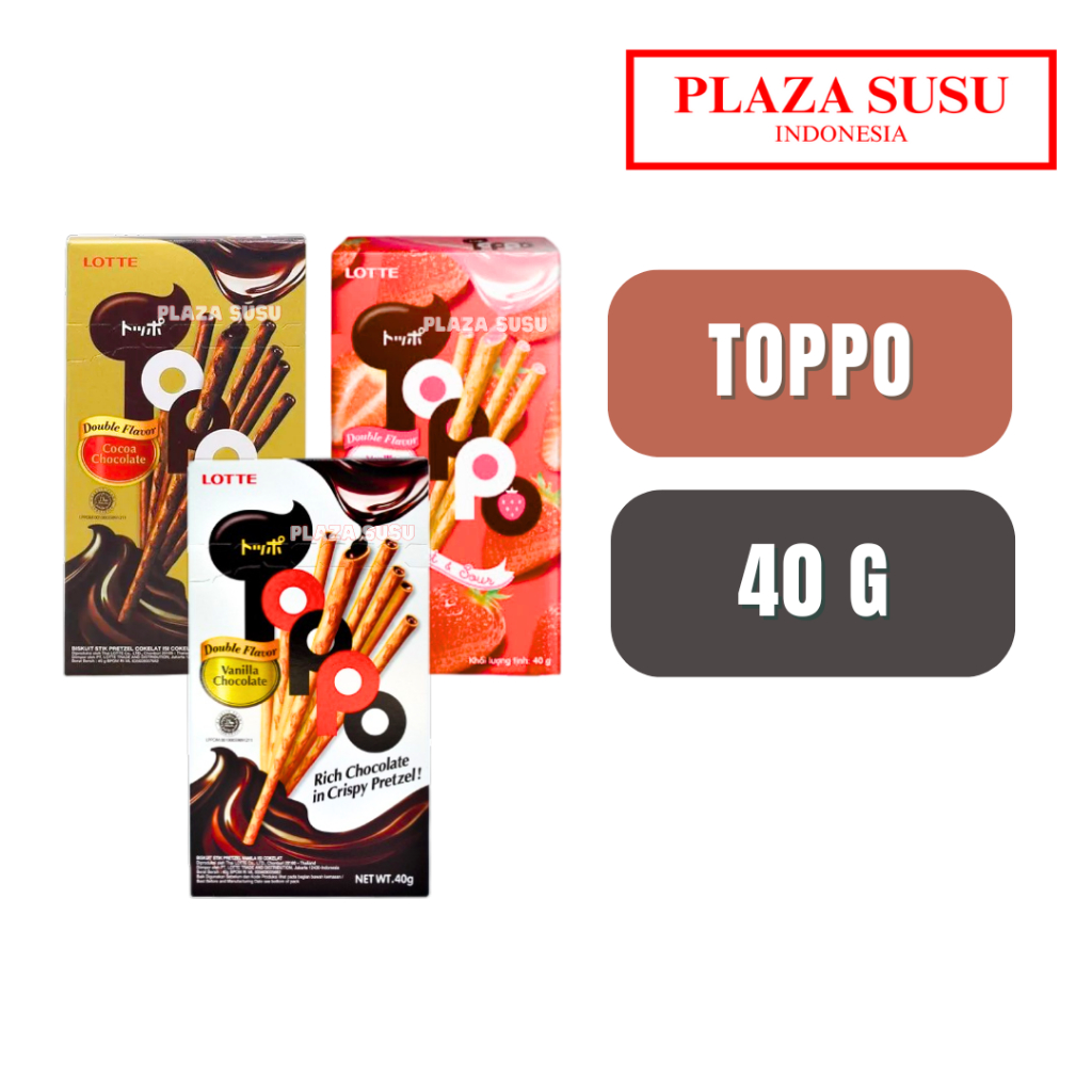 

CAMILAN CHOCOLATE STIK PRETZEL TOPPO LOTTE JAJANAN COKELAT STRAWBERRY