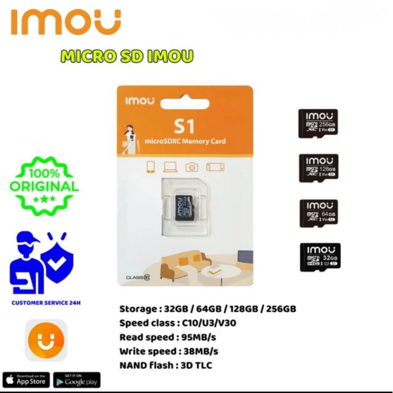 IMOU MICRO SDHC 128GB MEMORY CARD FOR CCTV WIRELESS.