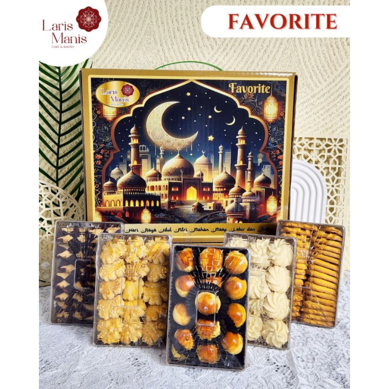 

19. KUE LARIS MANIS (FAVORITE ISI 5) HAMPERS KUE LEBARAN PREMIUM HARGA MURMER