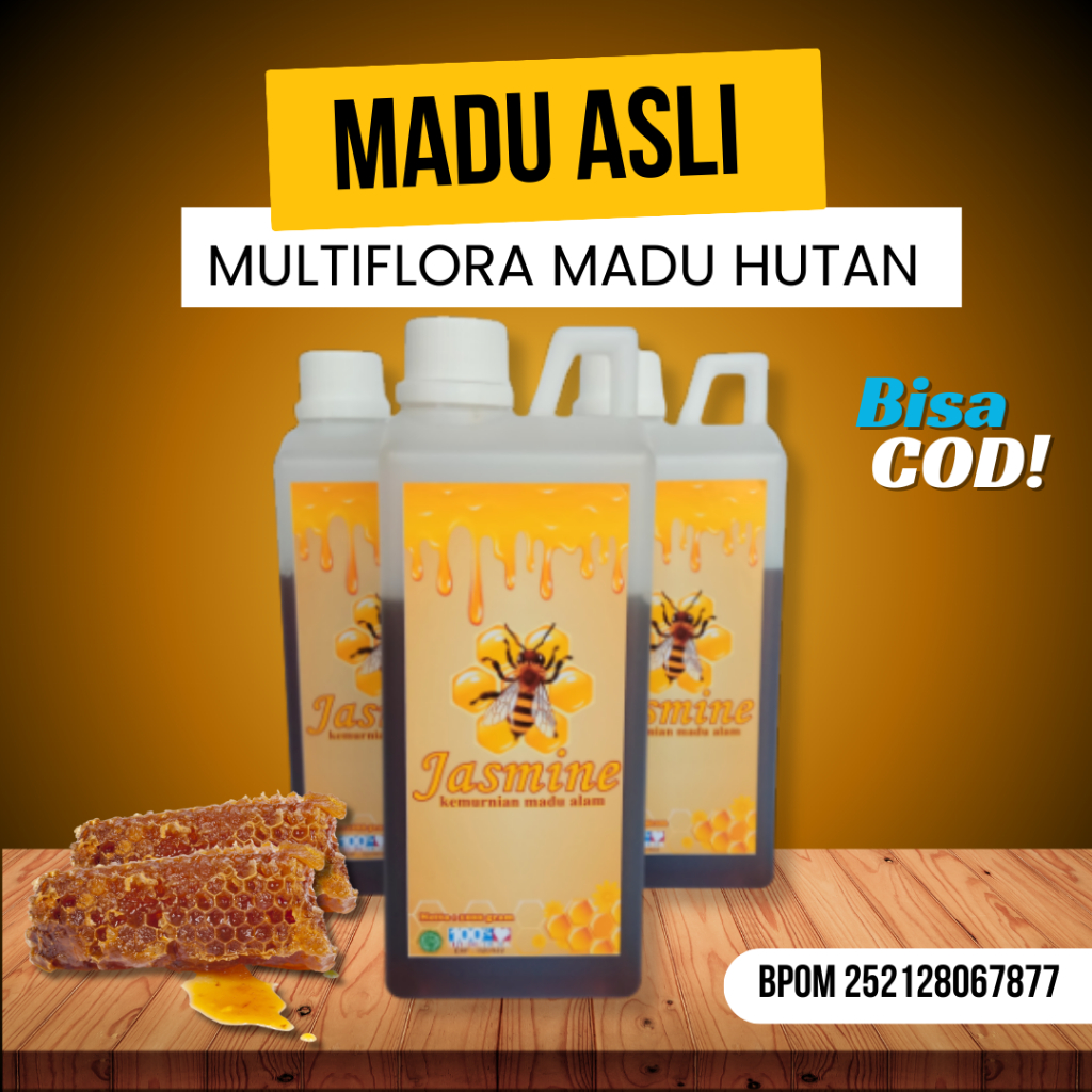 

Madu Asli 100% Tanpa Campuran – Madu Multiflora Murni 1Kg | Original Asli, Alami, Super, & Murah