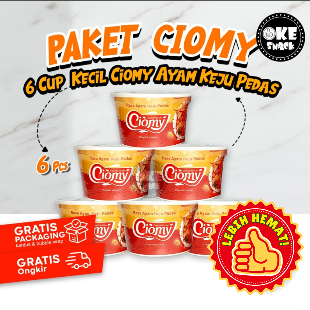 

Paket Bundling Ciomy Cuanki Ayam Keju Pedas Kemasan Kecil 40 Gram Isi 6 pcs
