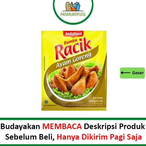 

Bumbu Racik Instan Ayam Goreng Pasar Lampung