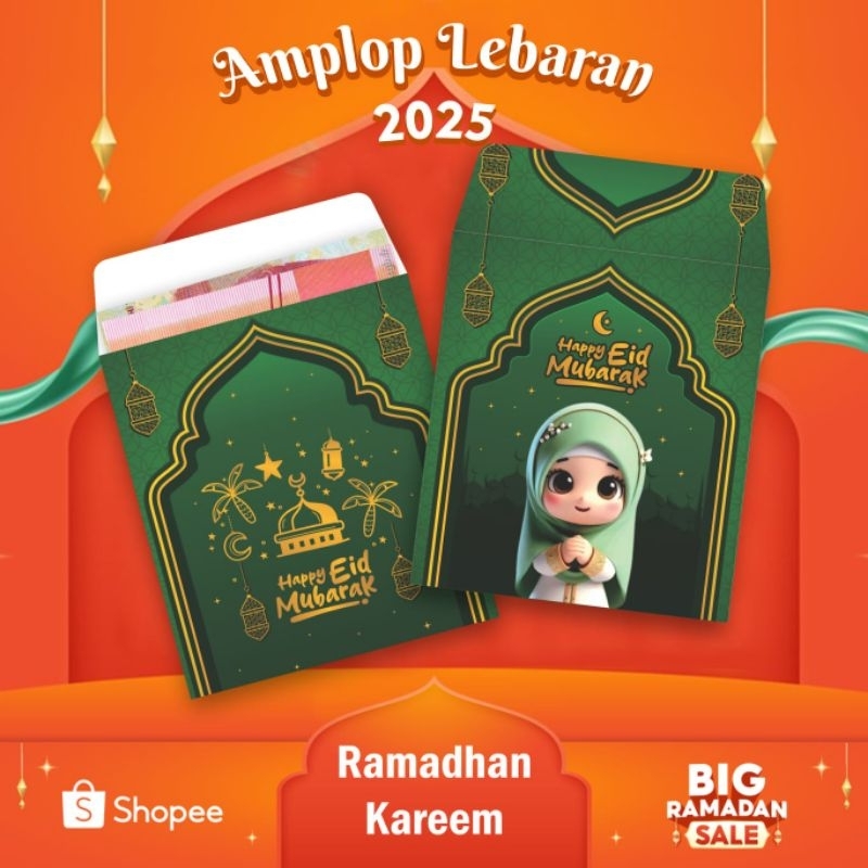 

40 PCS AMPLOP HARI RAYA LEBARAN 2025 IDUL FITRI MURAH MERIAH AMPLOP ISLAMI KARTUN LUCU