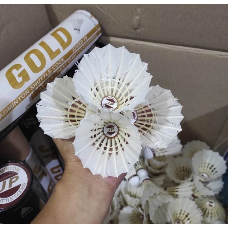 Shuttlecock Bekas Merk JP Gold 12 Pcs