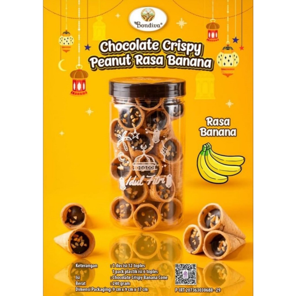 

BONDIVA CHOCOLATE CRISPY PEANUT RASA BANANA / CHOCOLATE CRISPY BANANA CONE