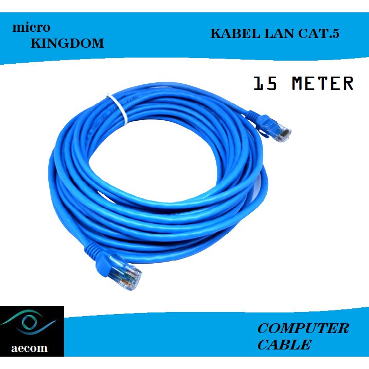 Kabel Lan 15 meter konekter Cat 5