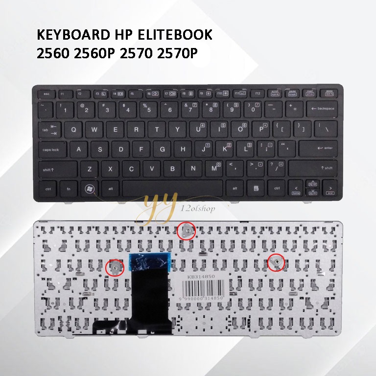 KEYBOARD HP ELITEBOOK 2560 2560P 2570 2570P