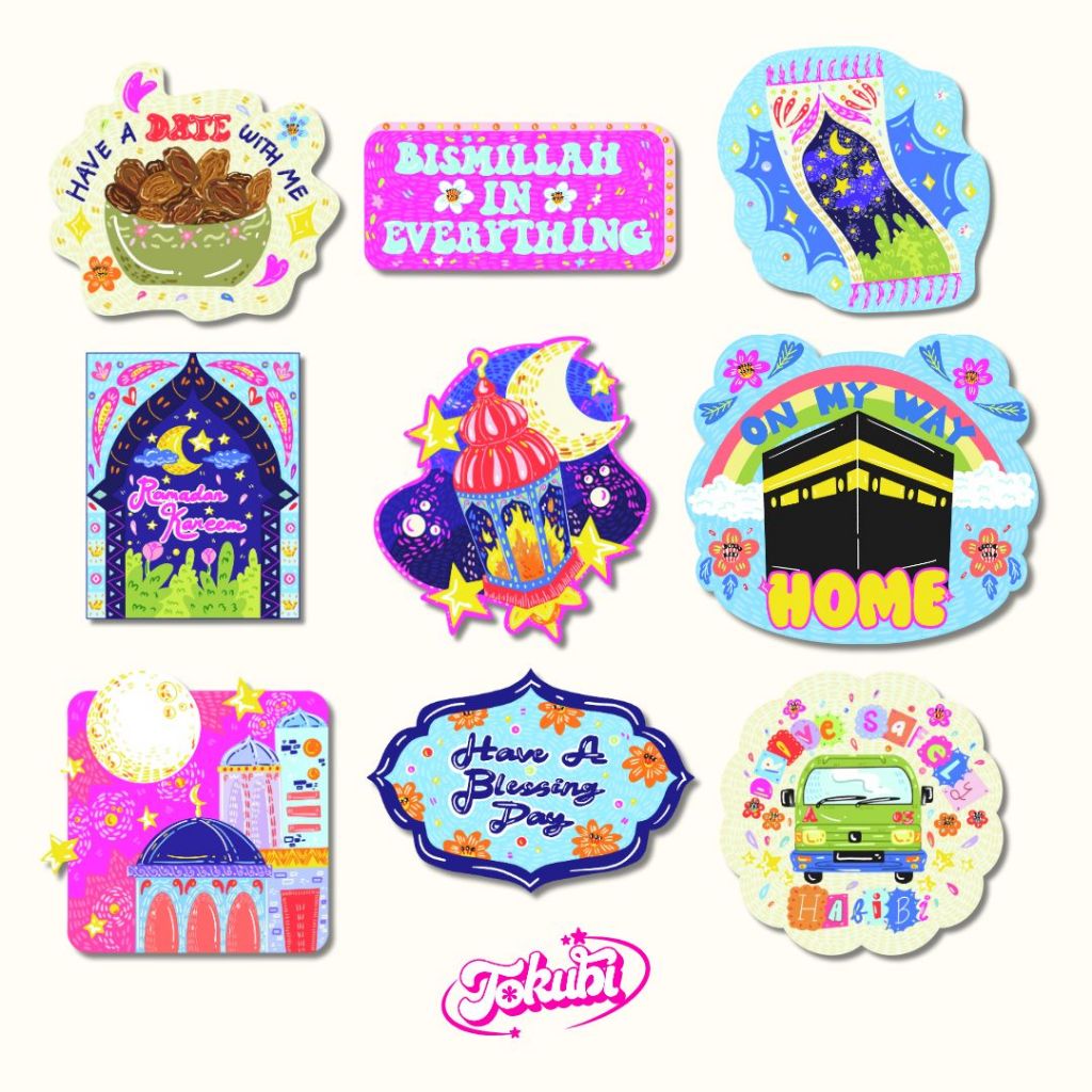 

TOKUBI Islamic Theme Stickers Stiker Islami Ramadhan