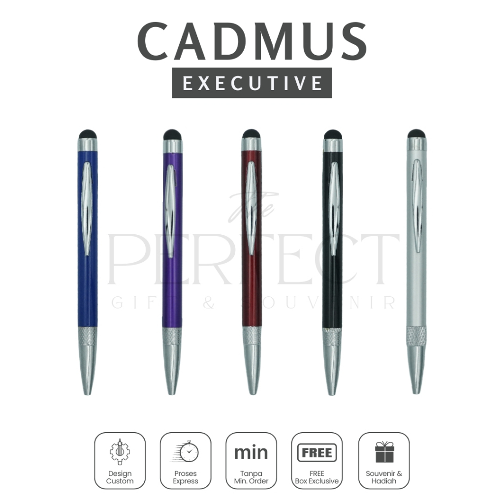 

Cadmus Executive Pen Ballpoint Free Box Custom Grafir Exclusive Promosi Gift Kado Souvenir