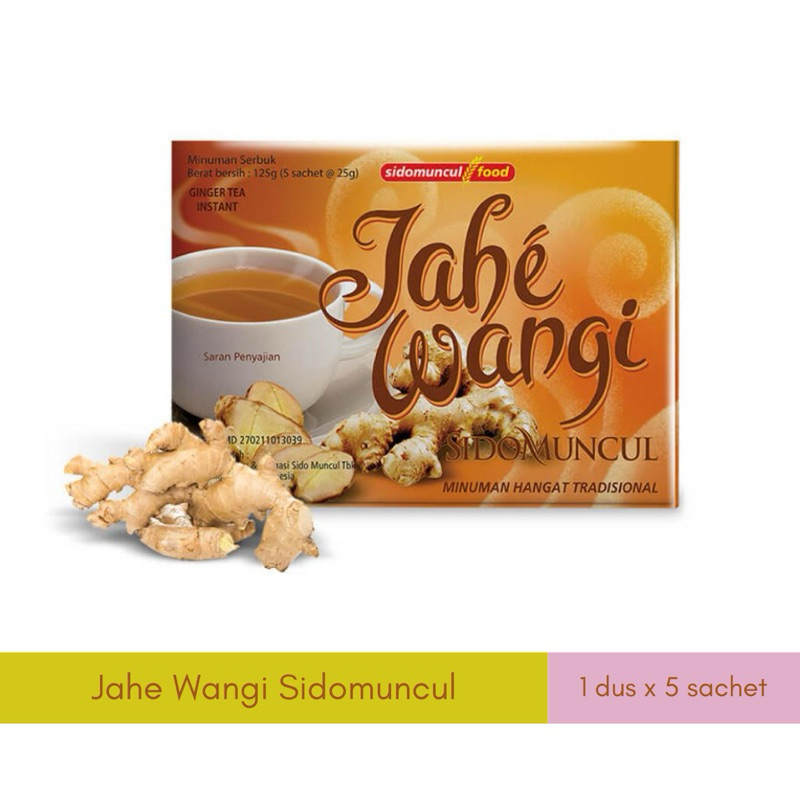 

Jahe wangi minuman hangat tradisional sidomuncul 1 dus x 5 sachet