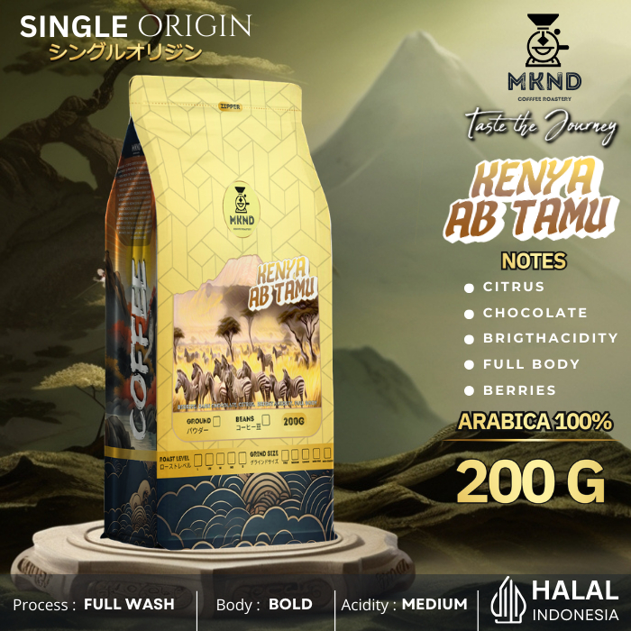 

MKND COFFEE ROASTERY - Arabika Kenya Ab Tamu 200gr | Biji Kopi | Import Beans | Medium Roast