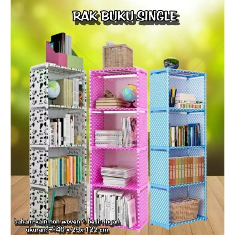 rak buku single / rak buku portable