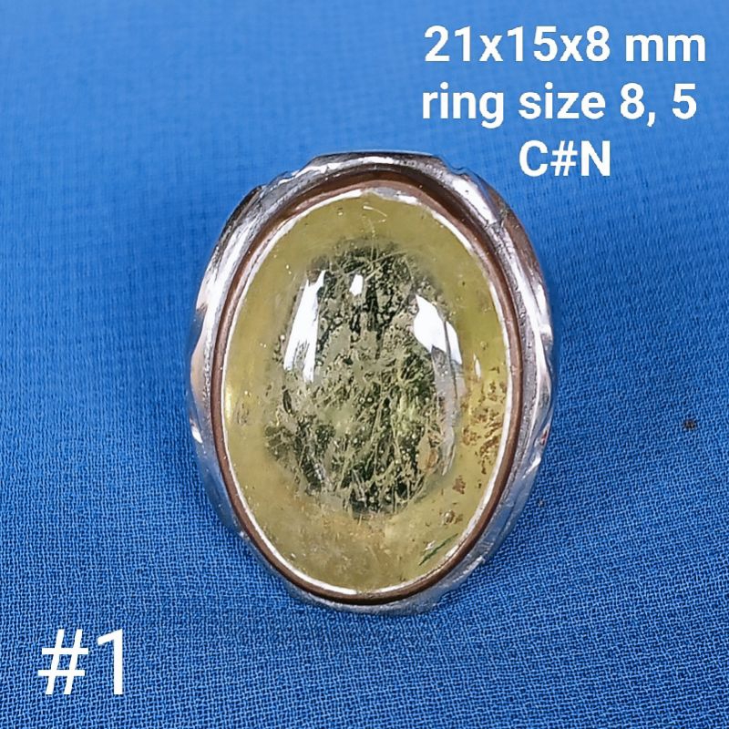 batu natural kecubung kuning #1