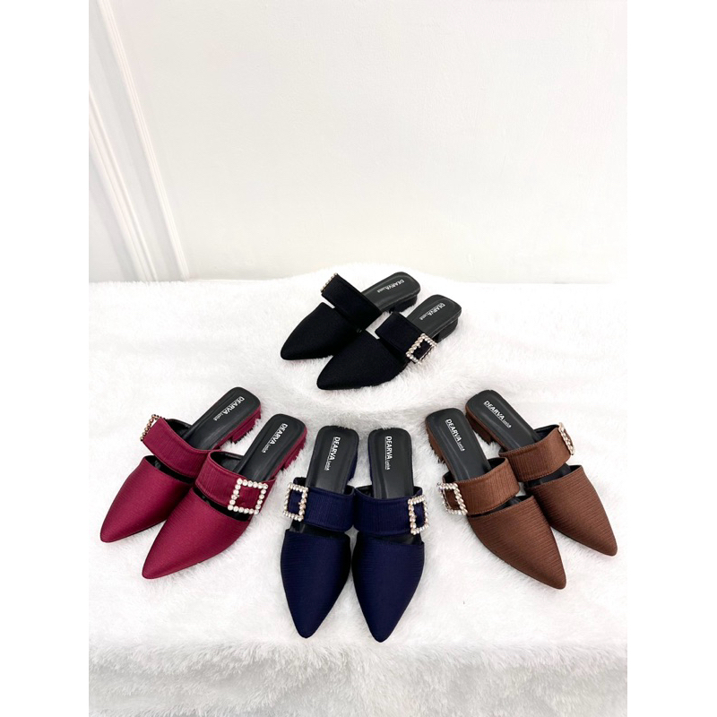 sandal wanita terbaru Heels 2 cm bahan satin Louisdear LS 01 import premium