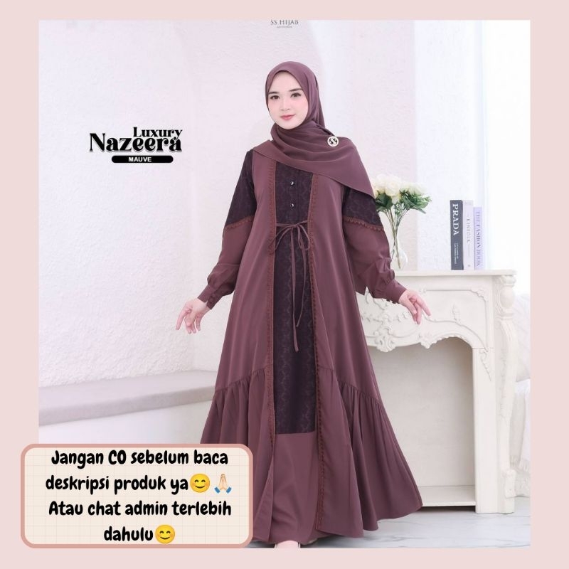 Nazeera dress by SS hijab OPEN PRE ORDER (READY MEI 2025) Gamis cantik