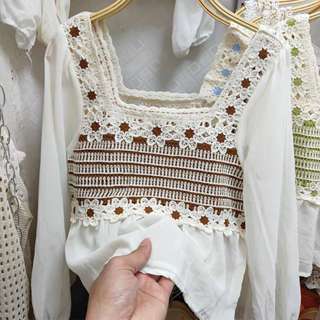 Atasan  Blouse Motif Bunga2 lucu Manis Korea Style