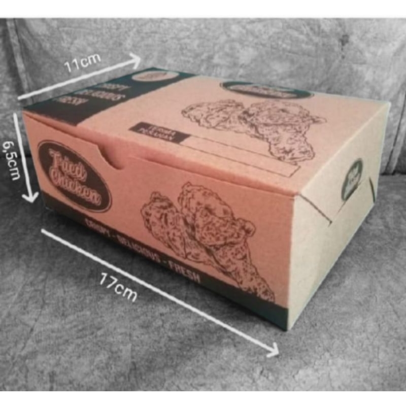 

BOX FREID CHICKEN FOOD GRADE 50PCS LAMINASI BAGIAN DALAM