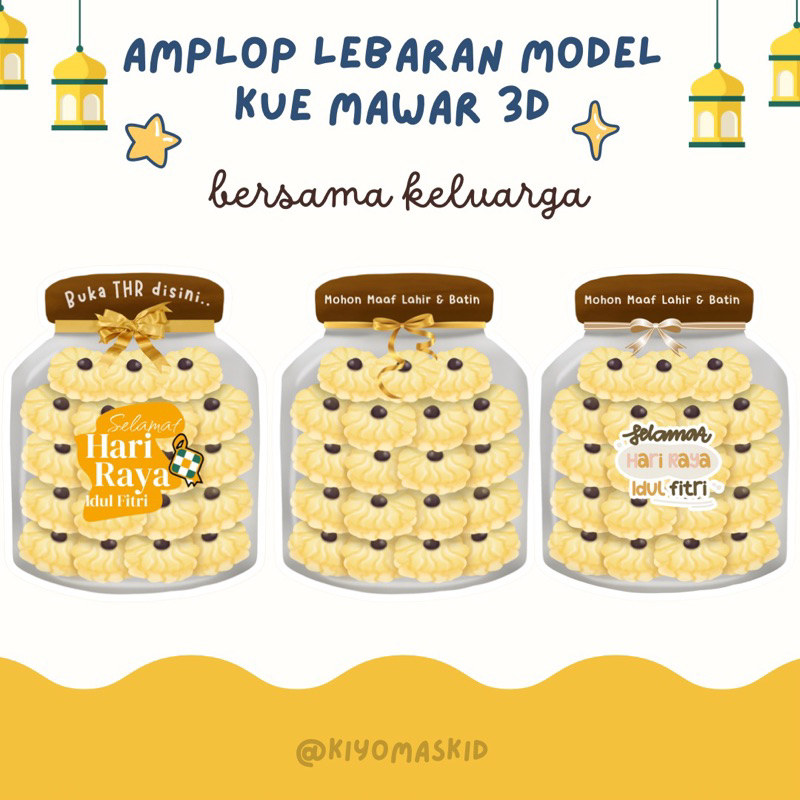 

(A6) Amplop Lebaran Model Kue Mawar 3D/Amplop Lebaran Unik Terbaru 2025/Amplop Idul Fitri/Amplop Kue Kering Lebaran