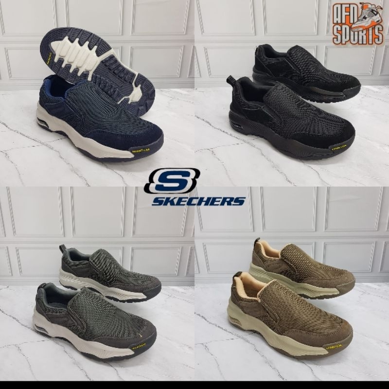 SKECHERS  ARCH FIT GOODYEAR  - SEPATU SKECHERS ARCH FIT  GOODYEAR - SEPATU SKECHERS MEN'S TRAIL RUNN