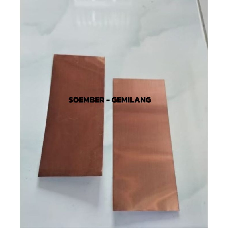 Plat tembaga 0,5mm x 50mm x 150mm - plat tembaga murni