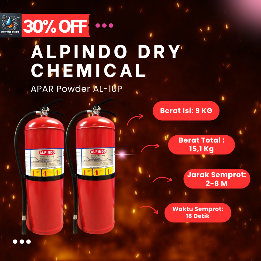 APAR ALPINDO Powder 9Kg – Alat Pemadam Api Ringan Dry Chemical Powder
