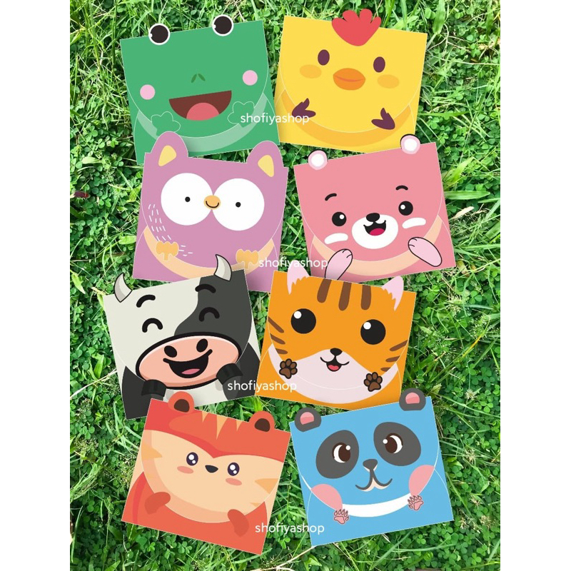 

8 pcs amplop lebaran 3D animals