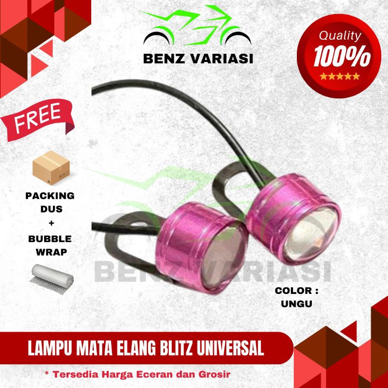 TERMURAH LED EAGLE EYE STROBO 3 LED DRL MATA ELANG FLASH DENGAN BREAKET PUTIH MERAH BIRU HIJAU MANTA