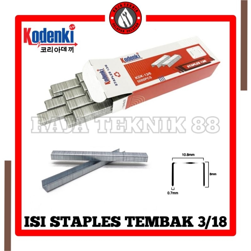 

Kodenki Isi Staples 13/8 Tembak Manual R23 Stapler Gun