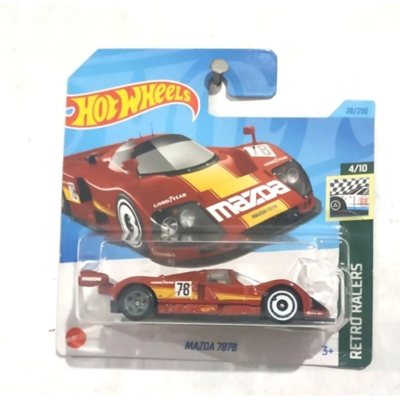 Hot Wheels Mazda 787B Short Card Red merah