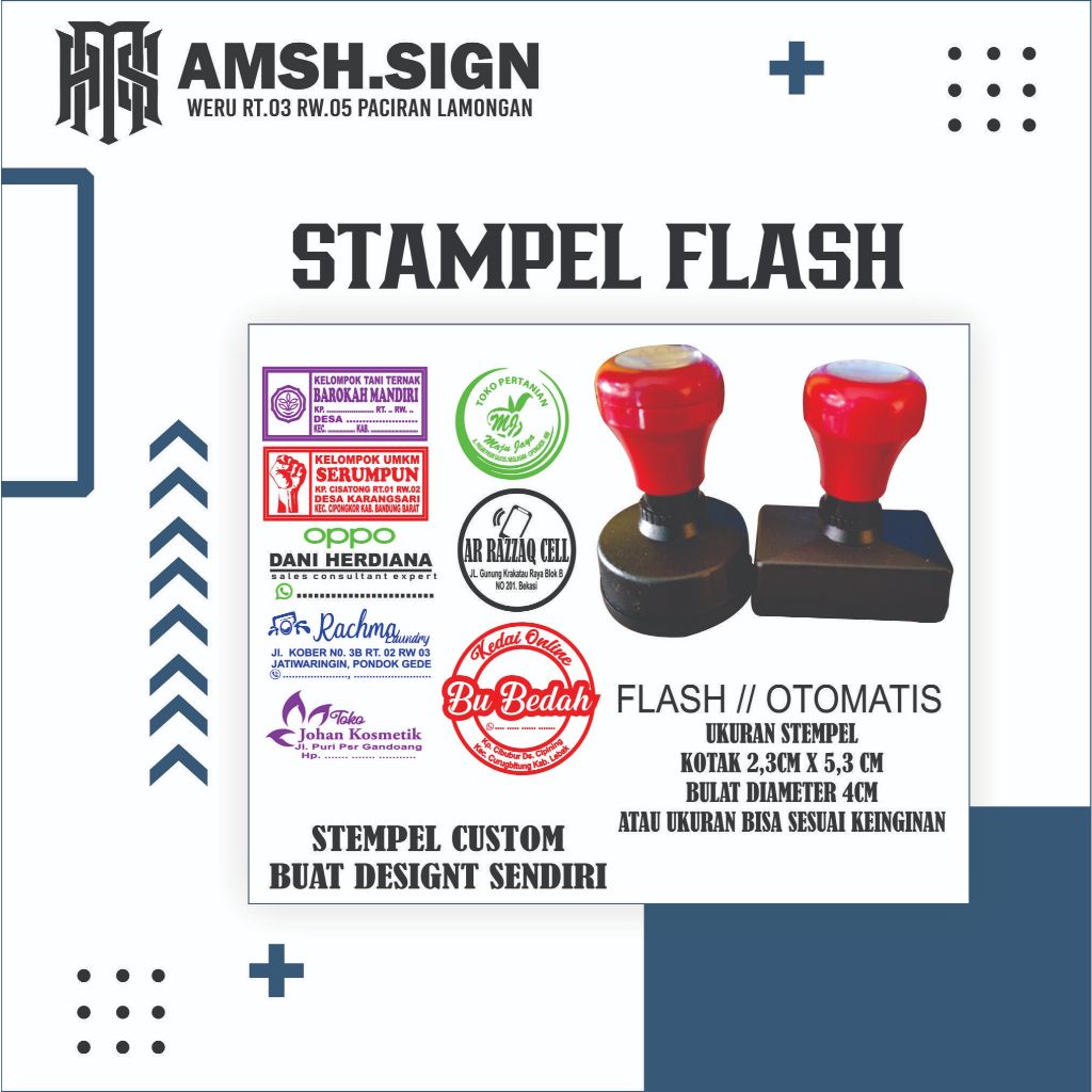 

Amsh-sign Stempel Flash SUPER MURAH CEPAT