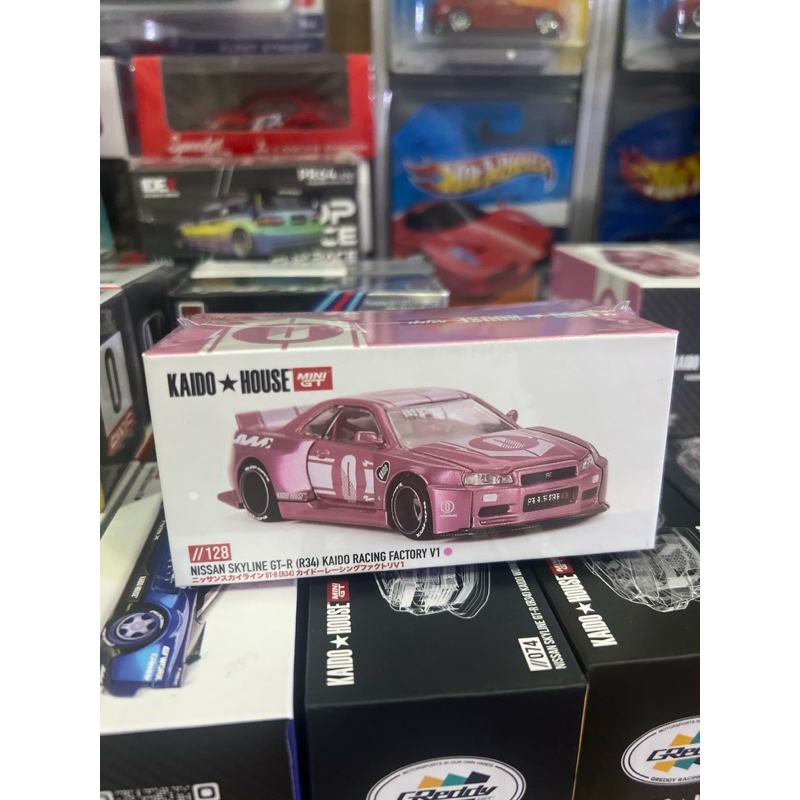 mini gt kaido nissan skyline r34 pink
