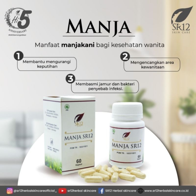 SR12 MANJAKANI OBAT KAPSUL HERBAL UNTUK PROMIL MELANCARLAN HAID
