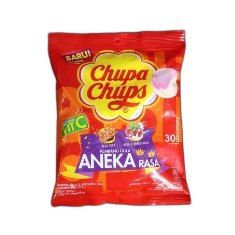 

ChupaChups Chupa Chups Bag isi 30 pcs Chup Lollypop Lolly Pop Candy Permen Aneka Rasa Buah