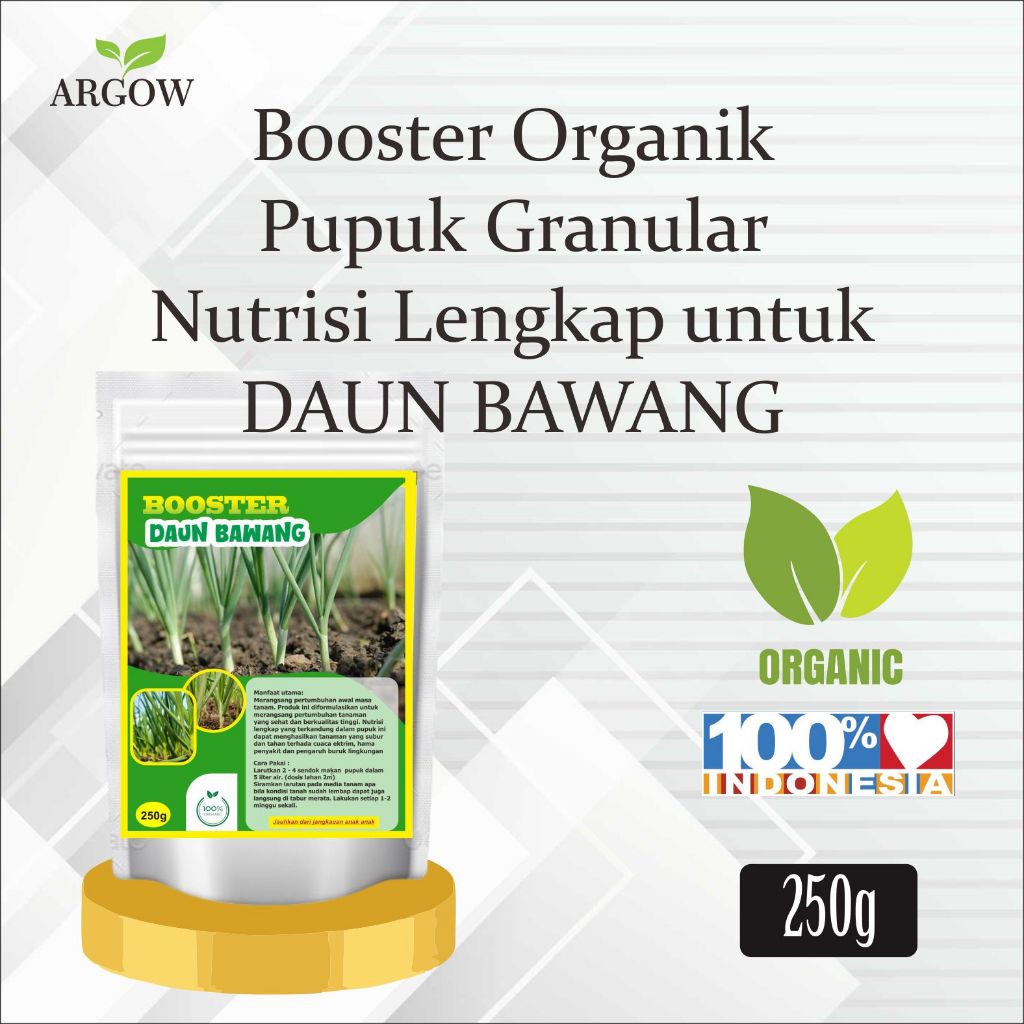 pupuk granular organik booster daun bawang 250gram
