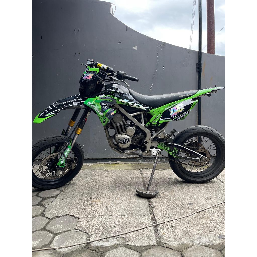 KLX BF 150 Decal Stiker motor KLX BF Hijau Hitam Racing D-A3-897