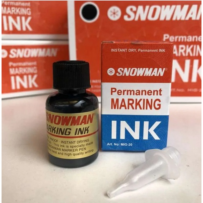 

Refill Ink Snowman Permanent Marking Isi Ulang Tinta Spidol Permanen Marker MIG-20 Hitam