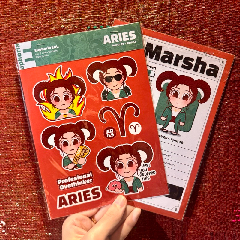 

Aries Sticker Pack Zodiac / Stiker vinyl dekorasi laptop waterproof kartun perempuan scrapbook
