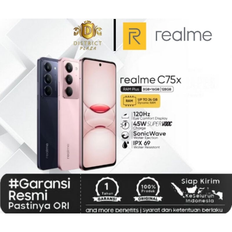 REALME C75X NFC Ram 8/128GB Bergaransi Resmi hp terbaru 2025
