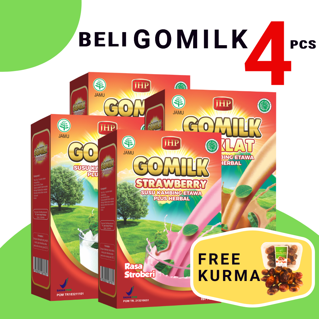 

[ BISA COD + GARANSI ] [ GRATIS HADIAH ] Gomilk Susu Kambing Etawa Plus Herbal Penambah Nafsu Makan dan Menjaga Stamina Tubuh