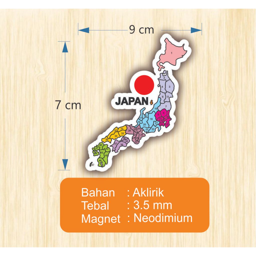 Souvenir jepang tempelan magnet kulkas Jepang