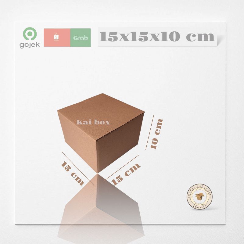 

kardus ukuran 15x15x10 cm box singel wall polos ST