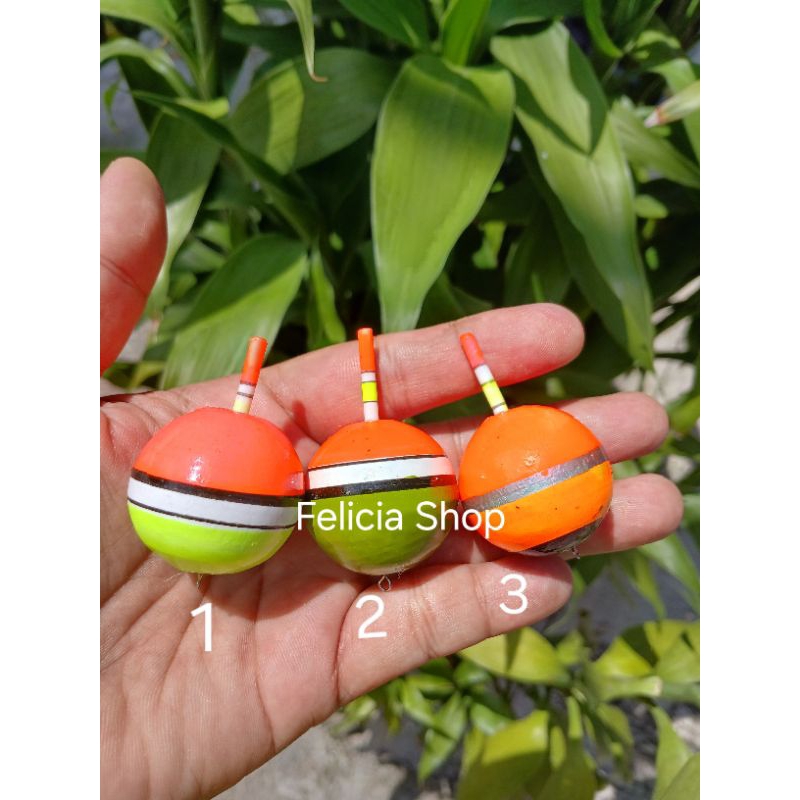 Pelampung Pancing Kayu Strarlet Bulat 5 cm Ampul Pancing Murah