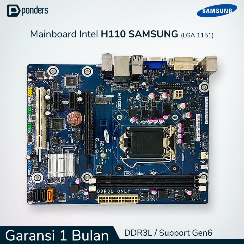 Mainboard Intel H110 Samsung LGA 1151 DDR3L Support Gen6