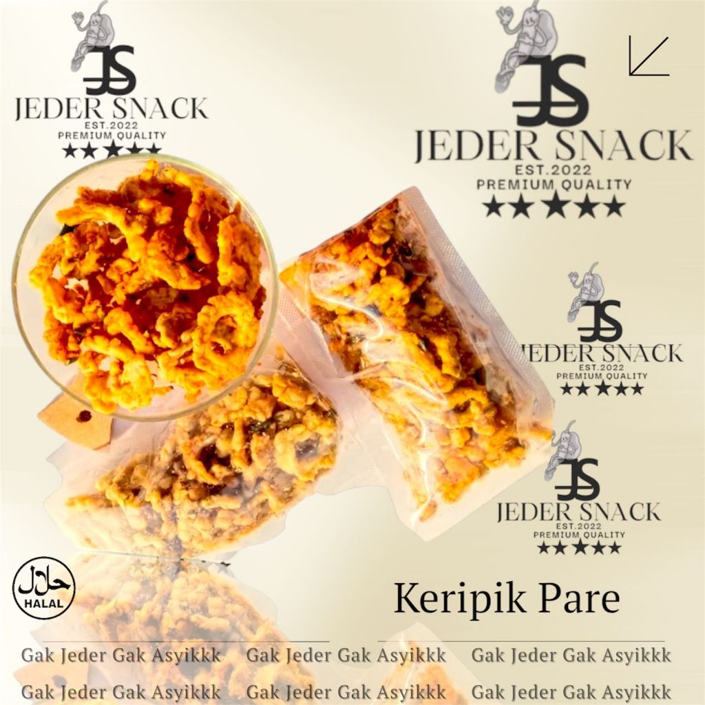 

Kripik Pare Paria Asin Pedas Kriuk Kering Jeder Snack Food Crispy