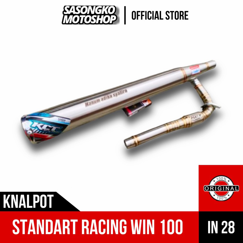KNALPOT KENALPOT STANDART RACING HONDA WIN 100 ORIGINAL KCT RACING EXHAUAT  HONDA WIN 100 GRATIS LAS