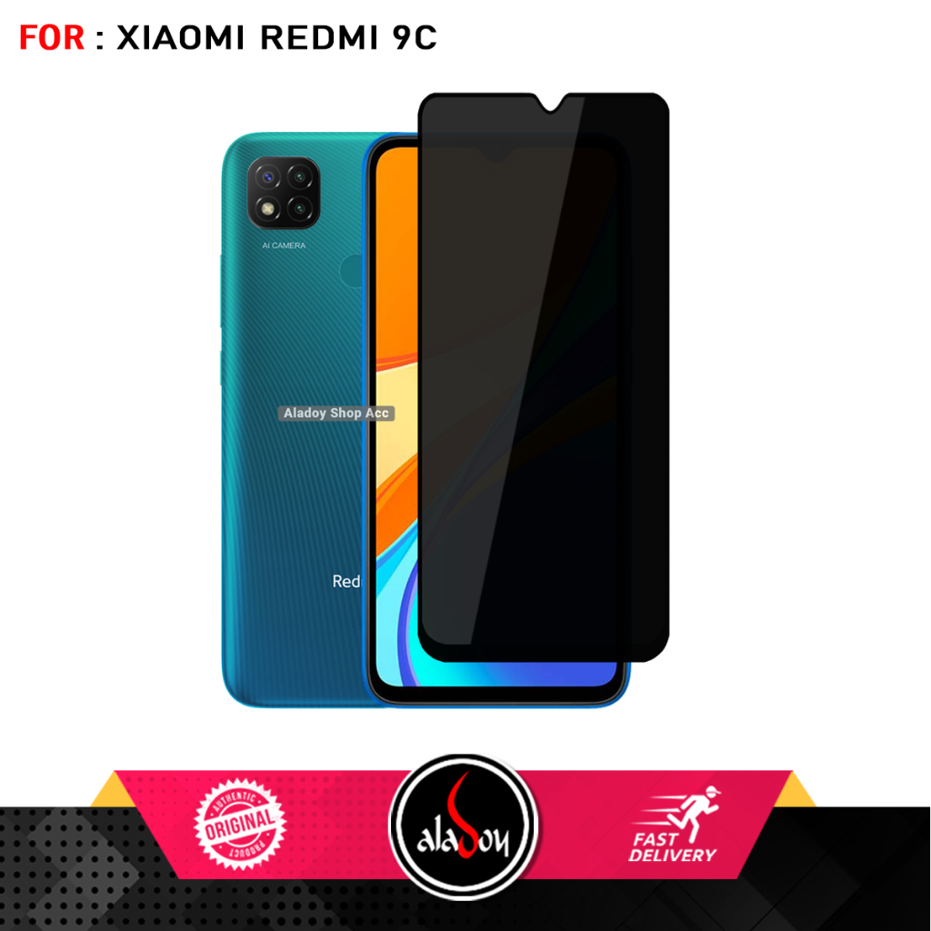 Tempered Glass Layar Anti Spy Privacy Xiaomi Redmi 9c Spy Kaca