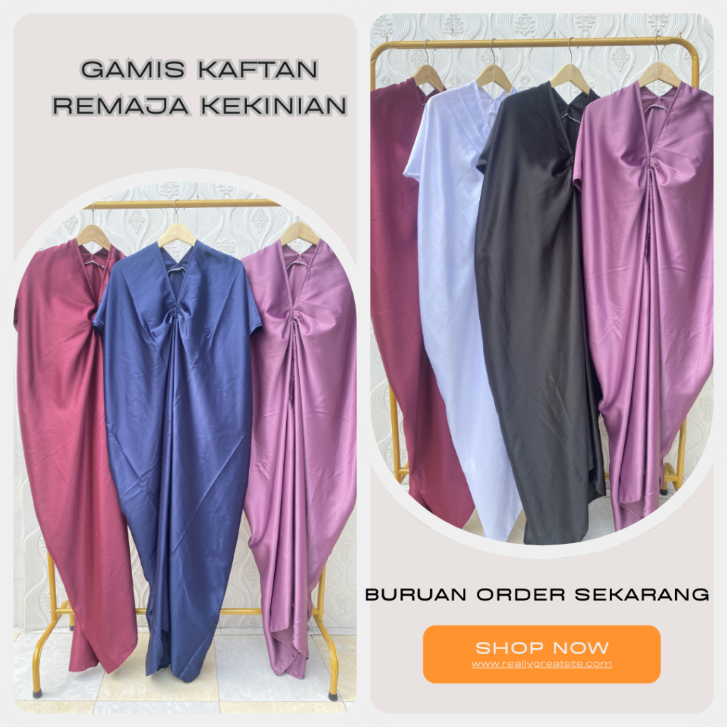 Kaftan Polos Wanita Satin Velvet Elegant  Kaftan Polos Baju Hari Lebaran  Kaftan Lebaran Kekinian Ga