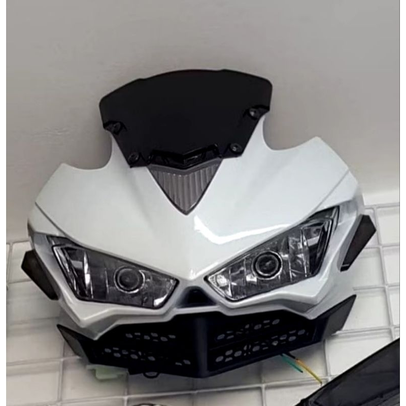 HEADLAMP KEDOK BATOK LAMPU DEPAN R25 MINI UNIVERSAL UNTUK MOTOR SPORT