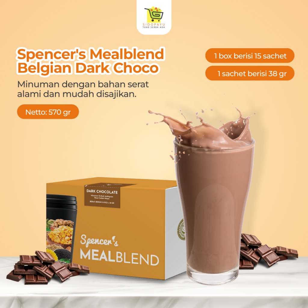 

Ay00! Mealblend Belgian Dark Choco Spencers Multigrain Dari Chia Seeds Rendah Gula 15gr Protein