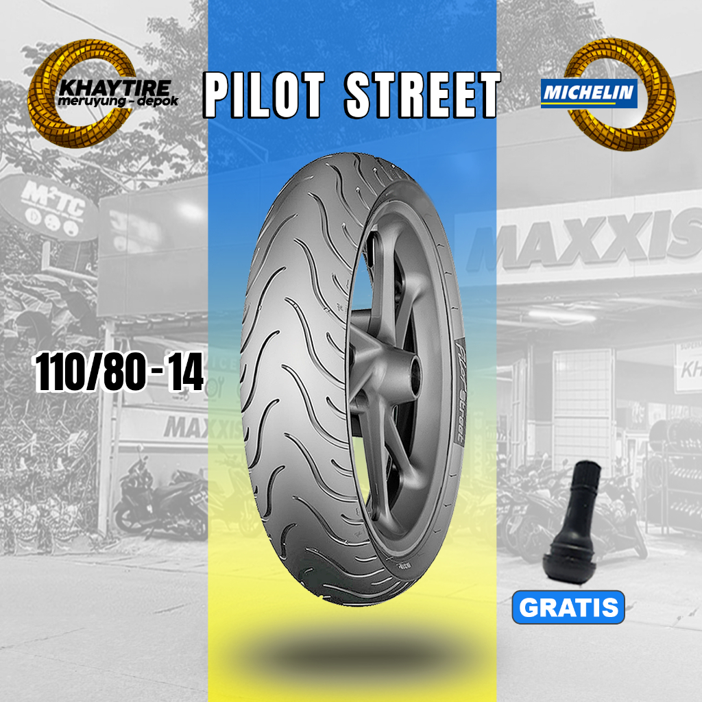 Ban Motor Matic MICHELIN PILOT STREET 110/80 Ring 14 Tubeless